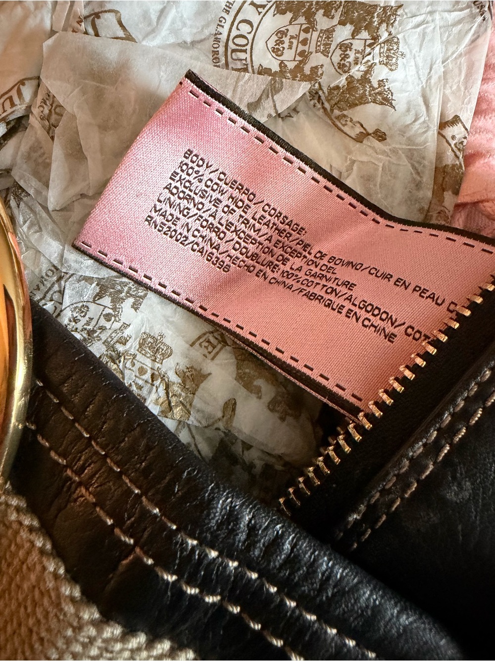 Juicy Couture Black and Gold Clutch - Picture 6 of 6
